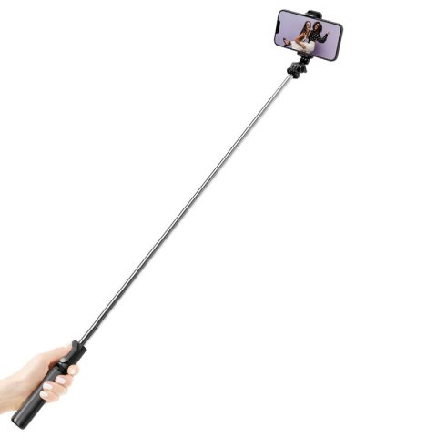 Crong SelfieGo Lite - Kompaktowy selfie stick Bluetooth tripod (czarny) Crong SelfieGo Lite - Kompaktowy selfie stick Bluetooth tripod (czarny)