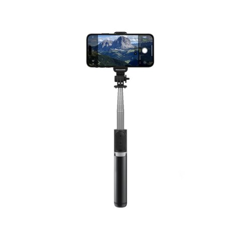 Crong SelfieGo Lite - Kompaktowy selfie stick Bluetooth tripod (czarny) Crong SelfieGo Lite - Kompaktowy selfie stick Bluetooth tripod (czarny)
