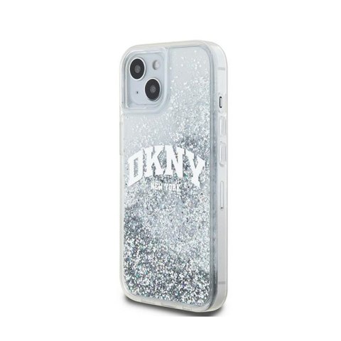 DKNY Liquid Glitter Big Logo - Etui iPhone 15 / 14 / 13 (biały) DKNY Liquid Glitter Big Logo - Etui iPhone 15 / 14 / 13 (biały)