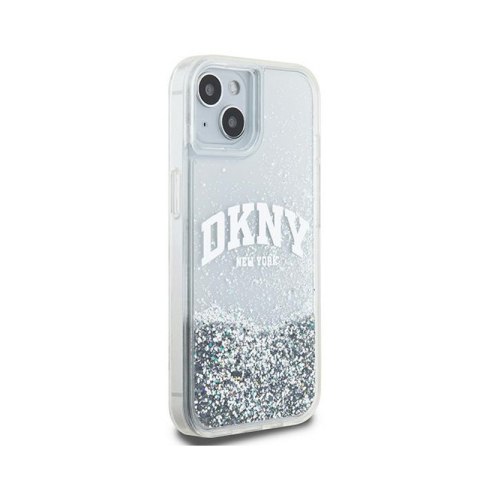 DKNY Liquid Glitter Big Logo - Etui iPhone 15 / 14 / 13 (biały) DKNY Liquid Glitter Big Logo - Etui iPhone 15 / 14 / 13 (biały)