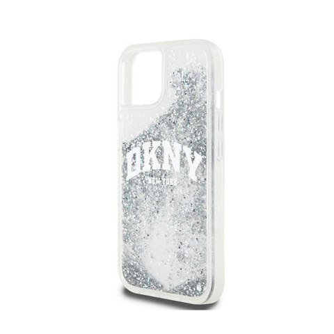 DKNY Liquid Glitter Big Logo - Etui iPhone 15 / 14 / 13 (biały) DKNY Liquid Glitter Big Logo - Etui iPhone 15 / 14 / 13 (biały)
