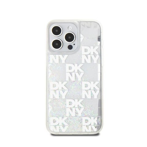 DKNY Liquid Glitter Multilogo - Etui iPhone 15 Pro Max (biały) DKNY Liquid Glitter Multilogo - Etui iPhone 15 Pro Max (biały)