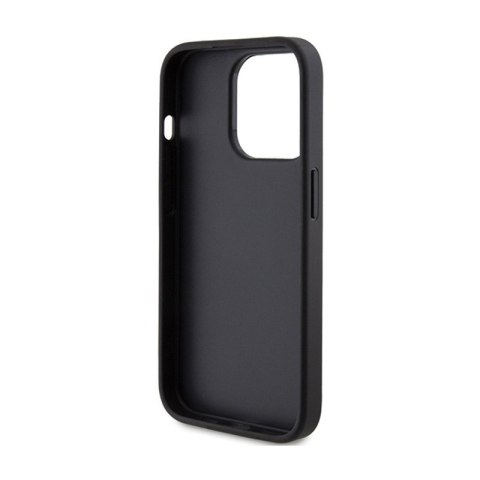 Guess 4G Bottom Stripe Metal Logo Collection - Etui iPhone 15 Pro (szary) Guess 4G Bottom Stripe Metal Logo Collection - Etui iPhone 15 Pro (szary)