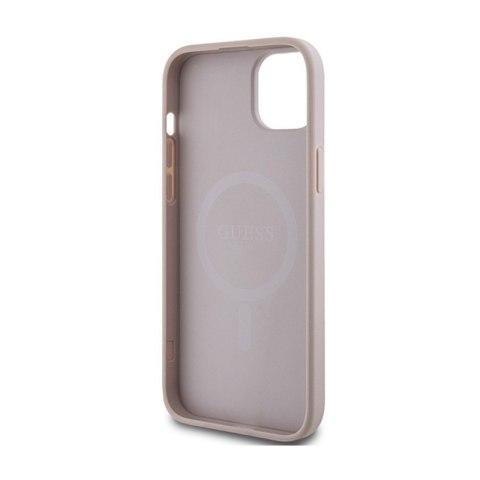 Guess 4G Collection Leather Metal Logo MagSafe - Etui iPhone 15 Plus / 14 Plus (różowy) Guess 4G Collection Leather Metal Logo MagSafe - Etui iPhone 15 Plus / 14 Plus (różowy)