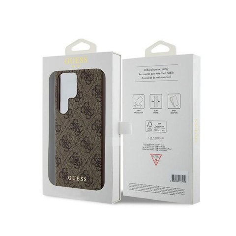 Guess 4G Metal Gold Logo - Etui Samsung Galaxy S24 Ultra (brązowy) Guess 4G Metal Gold Logo - Etui Samsung Galaxy S24 Ultra (brązowy)