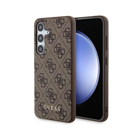 Guess 4G Metal Gold Logo - Etui Samsung Galaxy S24 (brązowy) Guess 4G Metal Gold Logo - Etui Samsung Galaxy S24 (brązowy)