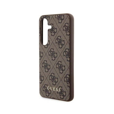 Guess 4G Metal Gold Logo - Etui Samsung Galaxy S24 (brązowy) Guess 4G Metal Gold Logo - Etui Samsung Galaxy S24 (brązowy)