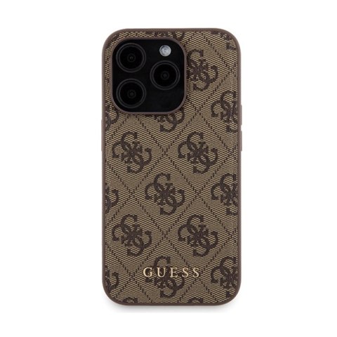 Guess Bundle Pack MagSafe 4G Metal Gold Logo - Zestaw etui + Power Bank 5000mAh MagSafe iPhone 15 Pro (brązowy) Guess Bundle Pack MagSafe 4G Metal Gold Logo - Zestaw etui + Power Bank 5000mAh MagSafe iPhone 15 Pro (brązowy)