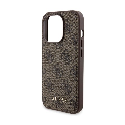 Guess Bundle Pack MagSafe 4G Metal Gold Logo - Zestaw etui + Power Bank 5000mAh MagSafe iPhone 15 Pro (brązowy) Guess Bundle Pack MagSafe 4G Metal Gold Logo - Zestaw etui + Power Bank 5000mAh MagSafe iPhone 15 Pro (brązowy)
