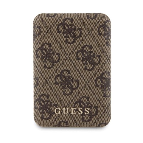 Guess Bundle Pack MagSafe 4G Metal Gold Logo - Zestaw etui + Power Bank 5000mAh MagSafe iPhone 15 Pro (brązowy) Guess Bundle Pack MagSafe 4G Metal Gold Logo - Zestaw etui + Power Bank 5000mAh MagSafe iPhone 15 Pro (brązowy)