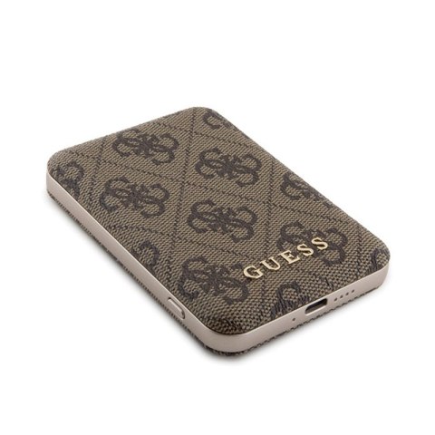 Guess Bundle Pack MagSafe 4G Metal Gold Logo - Zestaw etui + Power Bank 5000mAh MagSafe iPhone 15 Pro (brązowy) Guess Bundle Pack MagSafe 4G Metal Gold Logo - Zestaw etui + Power Bank 5000mAh MagSafe iPhone 15 Pro (brązowy)