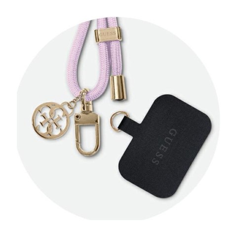 Guess CBDY Cord Nylon 4G Metal Charm - Uniwersalny pasek do telefonu (liliowy) Guess CBDY Cord Nylon 4G Metal Charm - Uniwersalny pasek do telefonu (liliowy)