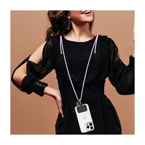 Guess CBDY Cord Nylon 4G Metal Charm - Uniwersalny pasek do telefonu (liliowy) Guess CBDY Cord Nylon 4G Metal Charm - Uniwersalny pasek do telefonu (liliowy)