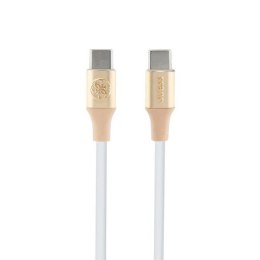 Guess Ebossed Logo - Kabel USB-C do USB-C Fast Charging 1.5m (złoty)