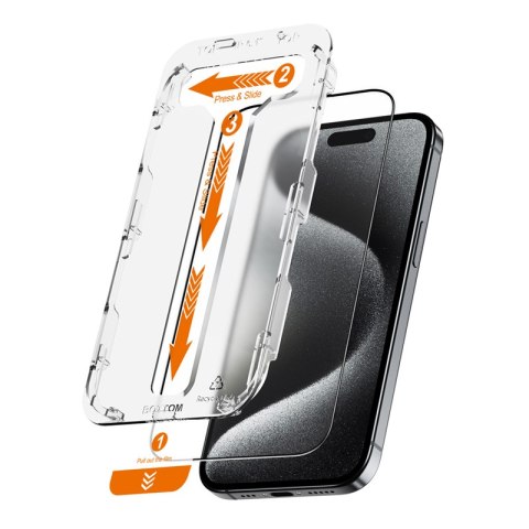 Crong EasyShield 2-Pack - Szkło hartowane iPhone 15 Pro Max (2 sztuki) Crong EasyShield 2-Pack - Szkło hartowane iPhone 15 Pro Max (2 sztuki)