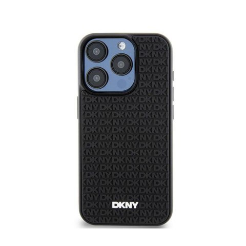 DKNY 3D Rubber Repeat Pattern - Etui iPhone 15 Pro (czarny) DKNY 3D Rubber Repeat Pattern - Etui iPhone 15 Pro (czarny)