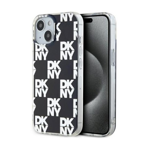 DKNY IML Checkered Mono Pattern - Etui do iPhone 15 Plus / 14 Plus (czarny) DKNY IML Checkered Mono Pattern - Etui do iPhone 15 Plus / 14 Plus (czarny)
