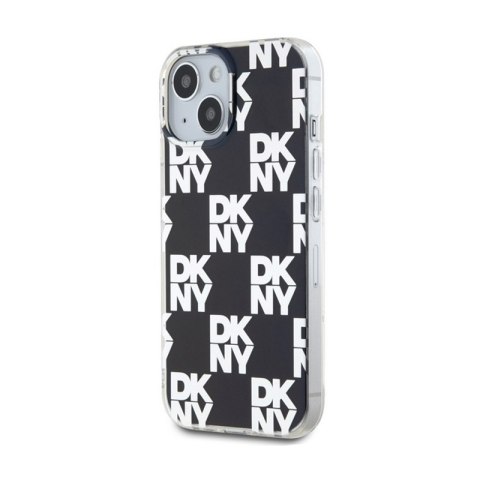 DKNY IML Checkered Mono Pattern - Etui do iPhone 15 Plus / 14 Plus (czarny) DKNY IML Checkered Mono Pattern - Etui do iPhone 15 Plus / 14 Plus (czarny)