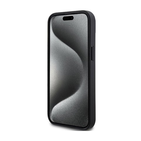 DKNY Leather Mono Stripe & Metal Logo - Etui iPhone 15 Plus / 14 Plus (czarny) DKNY Leather Mono Stripe & Metal Logo - Etui iPhone 15 Plus / 14 Plus (czarny)