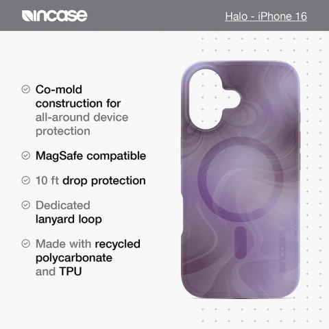 Incase Halo Case MagSafe - Etui iPhone 16 Pro (Oil Slick Lilac) Incase Halo Case MagSafe - Etui iPhone 16 Pro (Oil Slick Lilac)