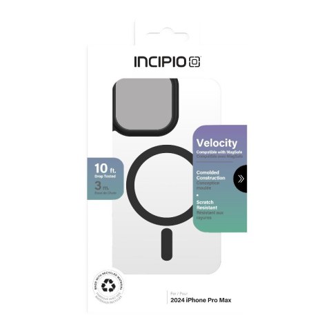 Incipio Velocity MagSafe - Etui iPhone 16 Pro Max (Clear / Black) Incipio Velocity MagSafe - Etui iPhone 16 Pro Max (Clear / Black)