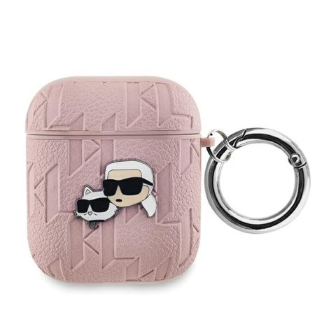 Karl Lagerfeld Monogram Karl & Choupette Head - Etui AirPods 1/2 gen (różowy) Karl Lagerfeld Monogram Karl & Choupette Head - Etui AirPods 1/2 gen (różowy)