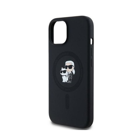 Karl Lagerfeld Silicone Karl & Choupette MagSafe - Etui iPhone 15 Plus / 14 Plus (czarny) Karl Lagerfeld Silicone Karl & Choupette MagSafe - Etui iPhone 15 Plus / 14 Plus (czarny)