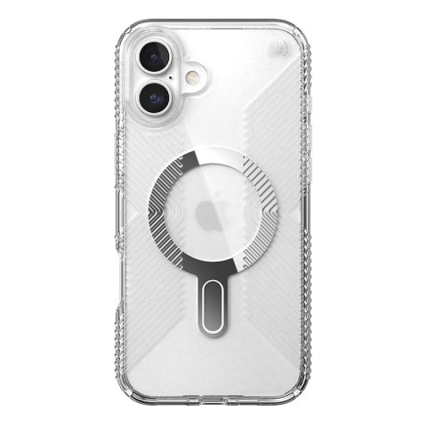 Speck Presidio Perfect-Clear Grip ClickLock & MagSafe - Etui iPhone 16 Plus (Clear / Chrome Finish / Serene Silver) Speck Presidio Perfect-Clear Grip ClickLock & MagSafe - Etui iPhone 16 Plus (Clear / Chrome Finish / Serene Silver)