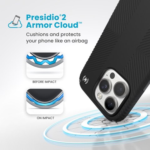 Speck Presidio2 Grip - Etui iPhone 16 Pro (Black / Slate Grey / White) Speck Presidio2 Grip - Etui iPhone 16 Pro (Black / Slate Grey / White)
