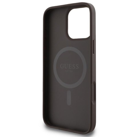 Guess 4G Printed Stripes MagSafe - Etui iPhone 16 Pro Max (brązowy) Guess 4G Printed Stripes MagSafe - Etui iPhone 16 Pro Max (brązowy)