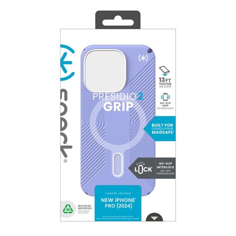 Speck Presidio2 Grip ClickLock & MagSafe - Etui iPhone 16 Pro (Future Lavender / Cassis Purple / White) Speck Presidio2 Grip ClickLock & MagSafe - Etui iPhone 16 Pro (Future Lavender / Cassis Purple / White)