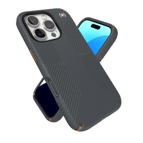 Speck Presidio2 Grip - Etui iPhone 16 Pro (Charcoal Grey / Cool Bronze / White) Speck Presidio2 Grip - Etui iPhone 16 Pro (Charcoal Grey / Cool Bronze / White)