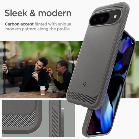 Spigen Rugged Armor - Etui do Google Pixel 9 / 9 Pro (Marble Grey) Spigen Rugged Armor - Etui do Google Pixel 9 / 9 Pro (Marble Grey)