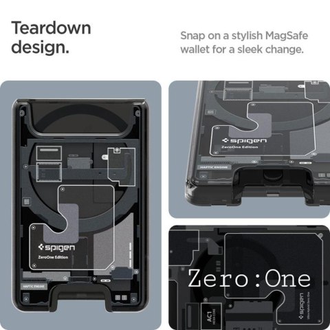 Spigen Ultra Hybrid Mag MagSafe Wallet - Portfel magnetyczny (Zero One) Spigen Ultra Hybrid Mag MagSafe Wallet - Portfel magnetyczny (Zero One)
