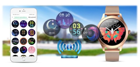 G.Rossi Damski SMARTWATCH G.Rossi SW014G-2 Różowe złoto G.Rossi Damski SMARTWATCH G.Rossi SW014G-2 Różowe złoto