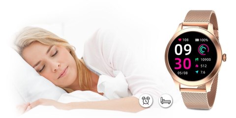 G.Rossi Damski SMARTWATCH G.Rossi SW014G-2 Różowe złoto G.Rossi Damski SMARTWATCH G.Rossi SW014G-2 Różowe złoto