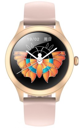 G.Rossi Damski SMARTWATCH G.Rossi SW014G-3 Różowe złoto, Silikonowy pasek