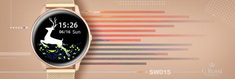 G.Rossi Damski SMARTWATCH G.Rossi SW015-4 Różowe złoto G.Rossi Damski SMARTWATCH G.Rossi SW015-4 Różowe złoto