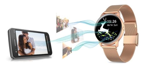 G.Rossi Damski SMARTWATCH G.Rossi SW015-4 Różowe złoto G.Rossi Damski SMARTWATCH G.Rossi SW015-4 Różowe złoto