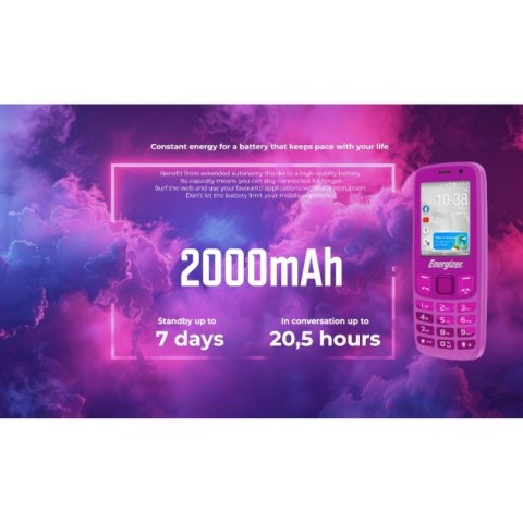 Energizer E242S+ - Telefon 512MB RAM 4GB 2,4" 4G LTE Dual SIM EU (Czarny) Energizer E242S+ - Telefon 512MB RAM 4GB 2,4" 4G LTE Dual SIM EU (Czarny)