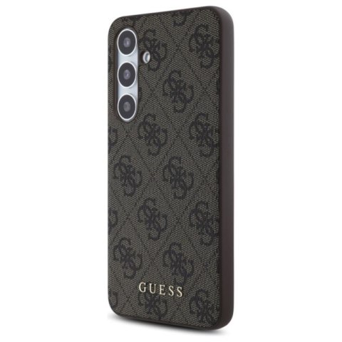 Guess 4G Metal Gold Logo - Etui Samsung Galaxy S24 FE (brązowy) Guess 4G Metal Gold Logo - Etui Samsung Galaxy S24 FE (brązowy)