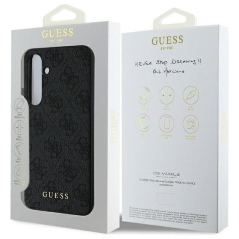 Guess 4G Metal Gold Logo - Etui Samsung Galaxy S24 FE (szary) Guess 4G Metal Gold Logo - Etui Samsung Galaxy S24 FE (szary)