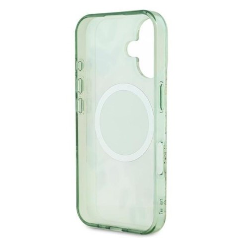 Guess IML Flower & Tonal Circle MagSafe - Etui iPhone 16 Plus (zielony) Guess IML Flower & Tonal Circle MagSafe - Etui iPhone 16 Plus (zielony)