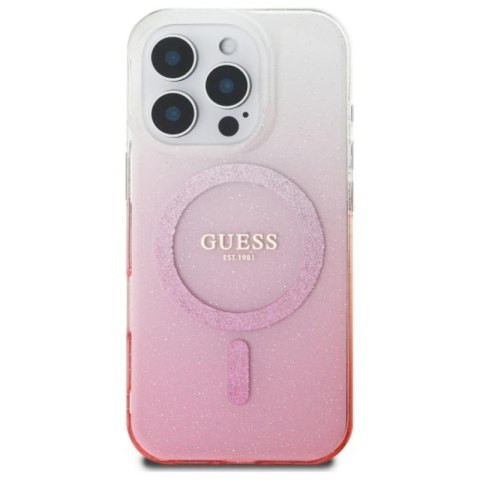 Guess IML Glitter Gradient MagSafe - Etui iPhone 16 Pro Max (różowy) Guess IML Glitter Gradient MagSafe - Etui iPhone 16 Pro Max (różowy)