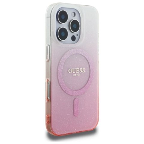 Guess IML Glitter Gradient MagSafe - Etui iPhone 16 Pro Max (różowy) Guess IML Glitter Gradient MagSafe - Etui iPhone 16 Pro Max (różowy)