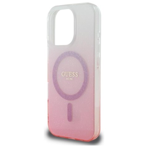 Guess IML Glitter Gradient MagSafe - Etui iPhone 16 Pro Max (różowy) Guess IML Glitter Gradient MagSafe - Etui iPhone 16 Pro Max (różowy)