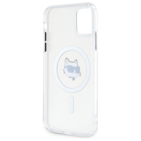 Karl Lagerfeld IML Metal Choupette Head MagSafe - Etui iPhone 11 (biały) Karl Lagerfeld IML Metal Choupette Head MagSafe - Etui iPhone 11 (biały)