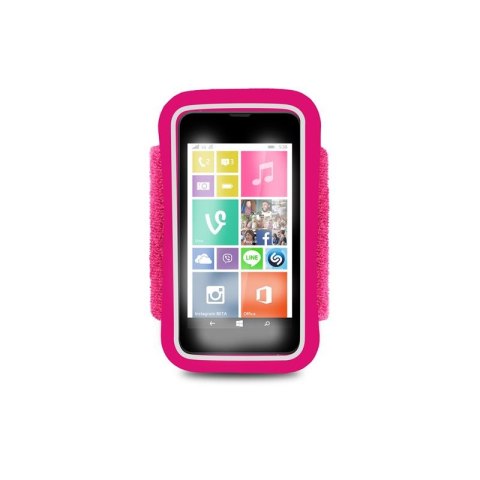 PURO Running Band - Uniwersalna frotka do biegania do smartfonów max 4.3" + key pocket (różowy) PURO Running Band - Uniwersalna frotka do biegania do smartfonów max 4.3" + key pocket (różowy)