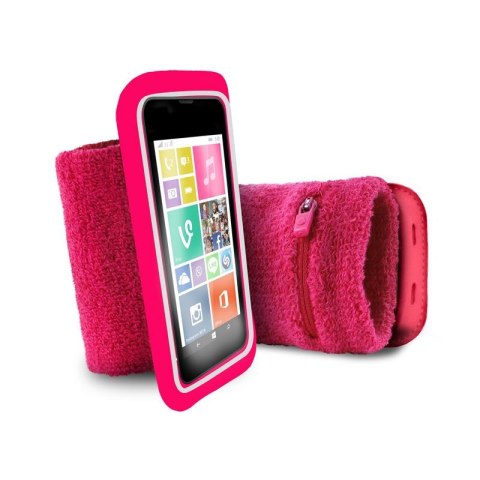 PURO Running Band - Uniwersalna frotka do biegania do smartfonów max 4.3" + key pocket (różowy) PURO Running Band - Uniwersalna frotka do biegania do smartfonów max 4.3" + key pocket (różowy)