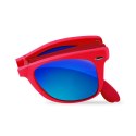 PURO Sunny Kit - Zestaw etui iPhone SE (2022 / 2020) / 8 / 7 + składane okulary przeciwsłoneczne (czerwony)